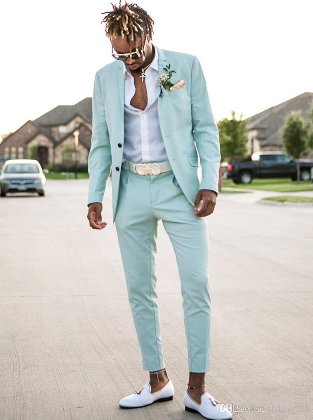 Bespoke Suit man Sky Blue 2 Piece Suit wedding Suit For Groom Etsy