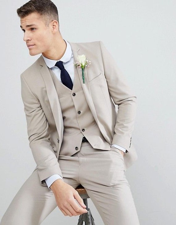 Men off White Suit for Summer Wedding Groomsmen Suit 3 Piece | Etsy
