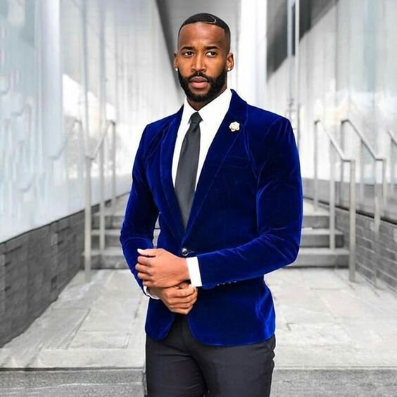 Men Blue Velvet Blazer Party Wear Jacket Beach Wedding Coat Dinner Coat Gift for Grooms Velvet Stylish Blazer for Men Best Gift for Men
