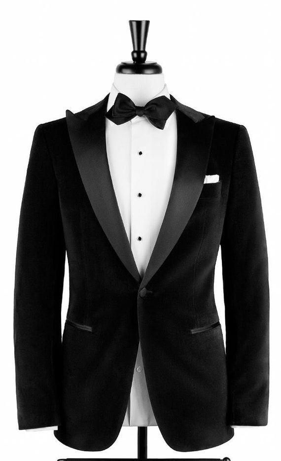 Hombre blazer de terciopelo negro abrigo de boda terciopelo - Etsy