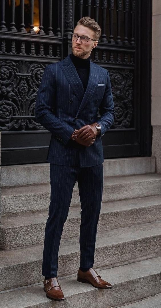 Bespoke Suit-man Blue Lining 2 Piece Suit-prom Dinner Party - Etsy