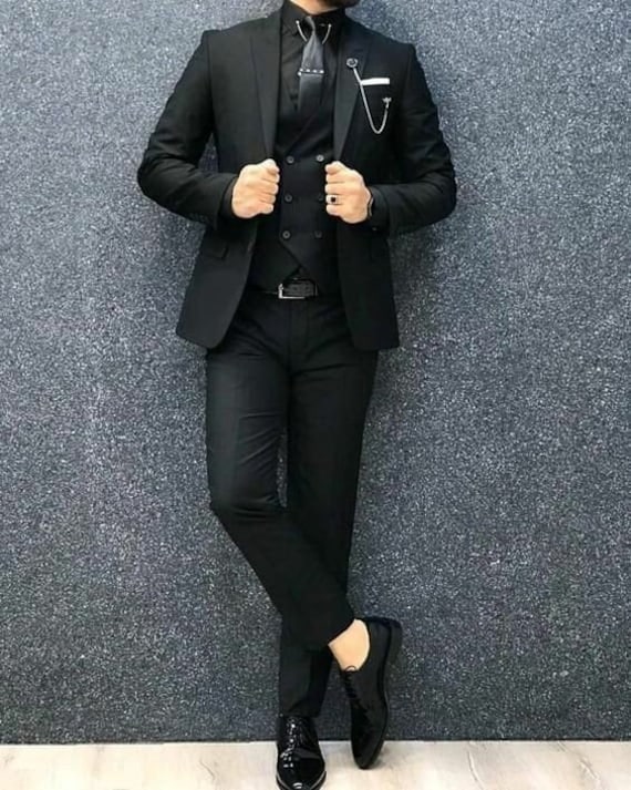 Men Black Suit Wedding Suit Prom Suit for Men Party Wear Suit Etsy