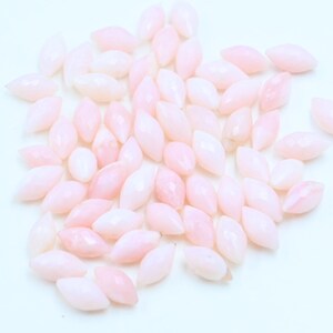 Natural Pink Opal Loi Shape Loose Beads, Pink Opal 10x5 MM Gemstone Beads, 15 Pieces one strand, Wholesale Women Jewelry Side Drill Beads