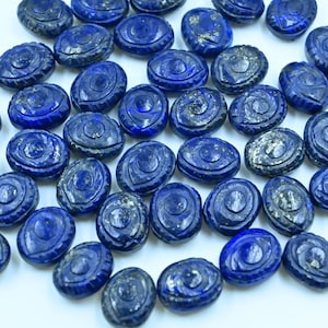AAA Lapis Lazuli Smooth Evil Eye Oval Carved Briolettes, Natural Lapis Lazuli Eye Gemstone Beads, Loose Hand Carved Beads, 12x10MM SALE