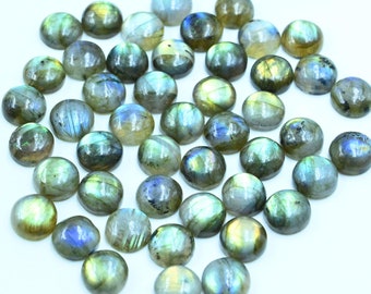 AAA Labradorite Smooth Plain Cabochon Briolettes, Natural Labradorite Cabochon Shape Gemstone Beads, Loose Hand Carved Beads Carving 12MM