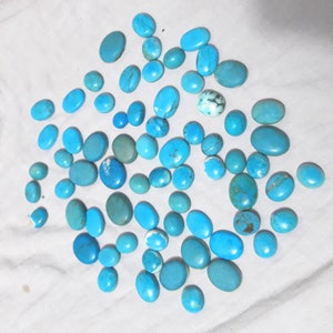 5-50 PcsWholesale Lot Natural Howlite Turquoise Plain Oval Cabochon, Mix Size Cabochon, Jewelry Making Gems, Wholesale Turquoise Cabochon