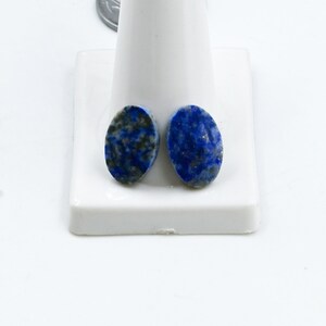 Natural Lapis Lazuli Fancy Shape Loose Cabochon Matching Pairs, Semi-Precious Gemstones For Jewelry Making, Jewelry Loose Pair 16x11x3 mm