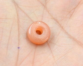 AAA Quality Natural Peach Moonstone Carved Donut Shape Gemstone Beads, Peach Donut Beads, Moonstone Donut Lovely Beads Gemstone, 14MM SALE