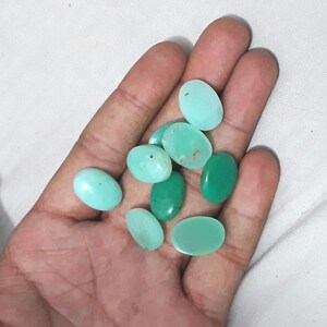 5-50 PcsWholesale Lot Natural Chrysoprase Plain Oval Cabochon, Mix Size Cabochon, Jewelry Making Gemstone, Wholesale Chrysoprase Cabochon