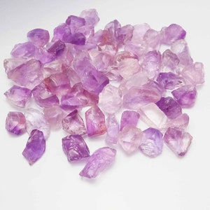 50 gm Natural Pink Amethyst Crushed Raw Stone: February Birthstone