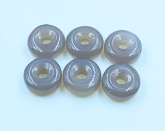 AAA Quality Natural Gray Moonstone Carved Donut Shape Gemstone Beads, Moonstone Donut Beads, Blue Donut Lovely Beads Gemstone, 14MM SALE