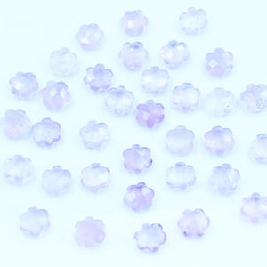 Natural Pink Amethyst Flower Shape Carving Beads Gemstone, 10 MM Women Making Earring Amethyst  Jewelry Gemstone Beads, Hand Carved Beads