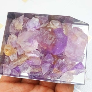 25 Raw Ametrine Crystals: Natural Rough Gemstones (10-30 MM)