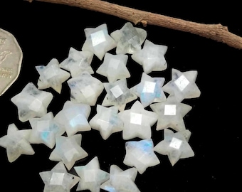 2,3,4 Pcs natural AAA++ rainbow moonstone star carved Gems, beautiful gemstone, Rainbow Briolette, wholesale Rainbow Moonstone Star Gemstone