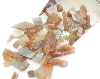 Raw Grey Moonstone Palm Stone, Natural Gemstone Specimen, Jewelry Making (10-25mm)