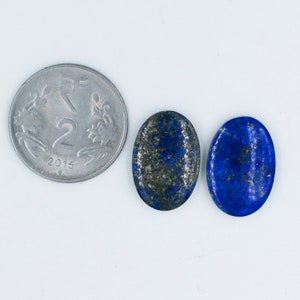 Natural Lapis Lazuli Fancy Shape Loose Cabochon Matching Pairs, Semi-Precious Gemstones For Jewelry Making, Jewelry Loose Pair 21x14x4 mm
