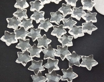 2,3,4,5 Pieces Match Pair Natural Crystal Quartz Carved Star Gemstone, Faceted Star, Hand Carved Star Gemstone, Briolette Carved Star