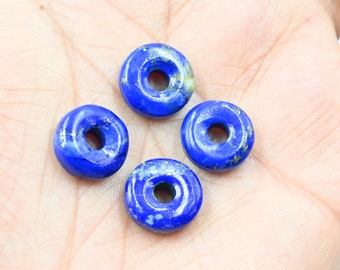 AAA Quality Natural Lapis Lazuli Carved Donut Shape Gemstone Beads, Lapis Lazuli Donut Beads, Lapis Donut Lovely Beads Gemstone, 14MM SALE