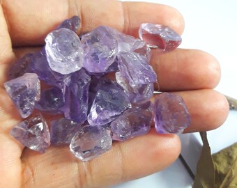 50 AAA Pink Amethyst Rough Gemstones, Jewelry Making (10-18 MM)