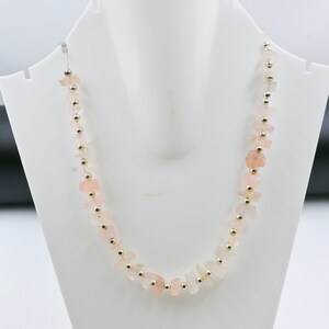Raw Rose Quartz Nugget Beads: Unpolished Crystal, 4 Inch Strand