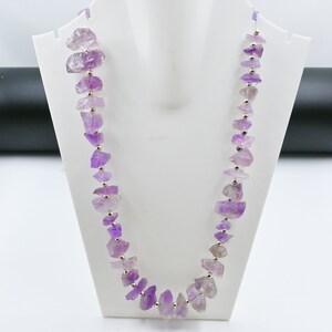 Raw Pink Amethyst Nugget Bead Strand: Unpolished Crystal (5-15mm)
