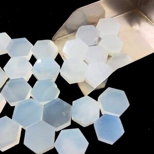 Natural AAA++ Quality Opalite Hexagon Shape Loose Gemstone, 12 to 14 mm Approx, Wholesale Opalite Jewelry Idea, Women Making Gemstone