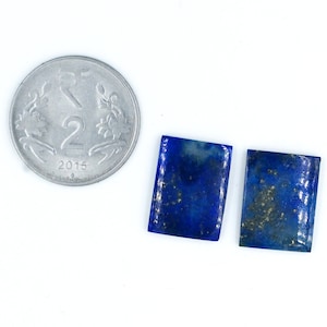 Natural Lapis Lazuli Fancy Shape Loose Cabochon Matching Pairs, Semi-Precious Gemstones For Jewelry Making, Jewelry Loose Pair 19x14x3 mm