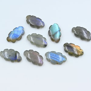 AAA Labradorite Cloud Beads: Natural Carved Gemstone (22x13MM)
