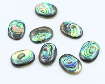 AAA Quality Natural Multi Abalone Shell Plain Oval Cabochon Beads, Multi Abalone Shell Gemstone Beads, Abalone Carved Beads, 14x10MM SALE