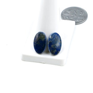 Natural Lapis Lazuli Fancy Shape Loose Cabochon Matching Pairs, Semi-Precious Gemstones For Jewelry Making, Jewelry Loose Pair 18x12x3 mm