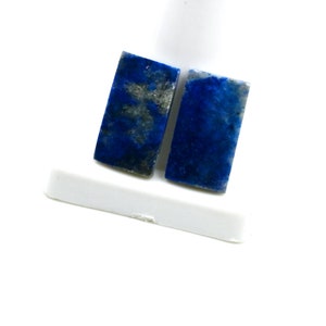 Natural Lapis Lazuli Fancy Shape Loose Cabochon Matching Pairs, Semi-Precious Gemstones For Jewelry Making, Jewelry Loose Pair 20x11x3 mm