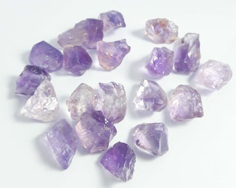 20 AAA Grade Pink Amethyst Rough Gemstones (8-12mm)