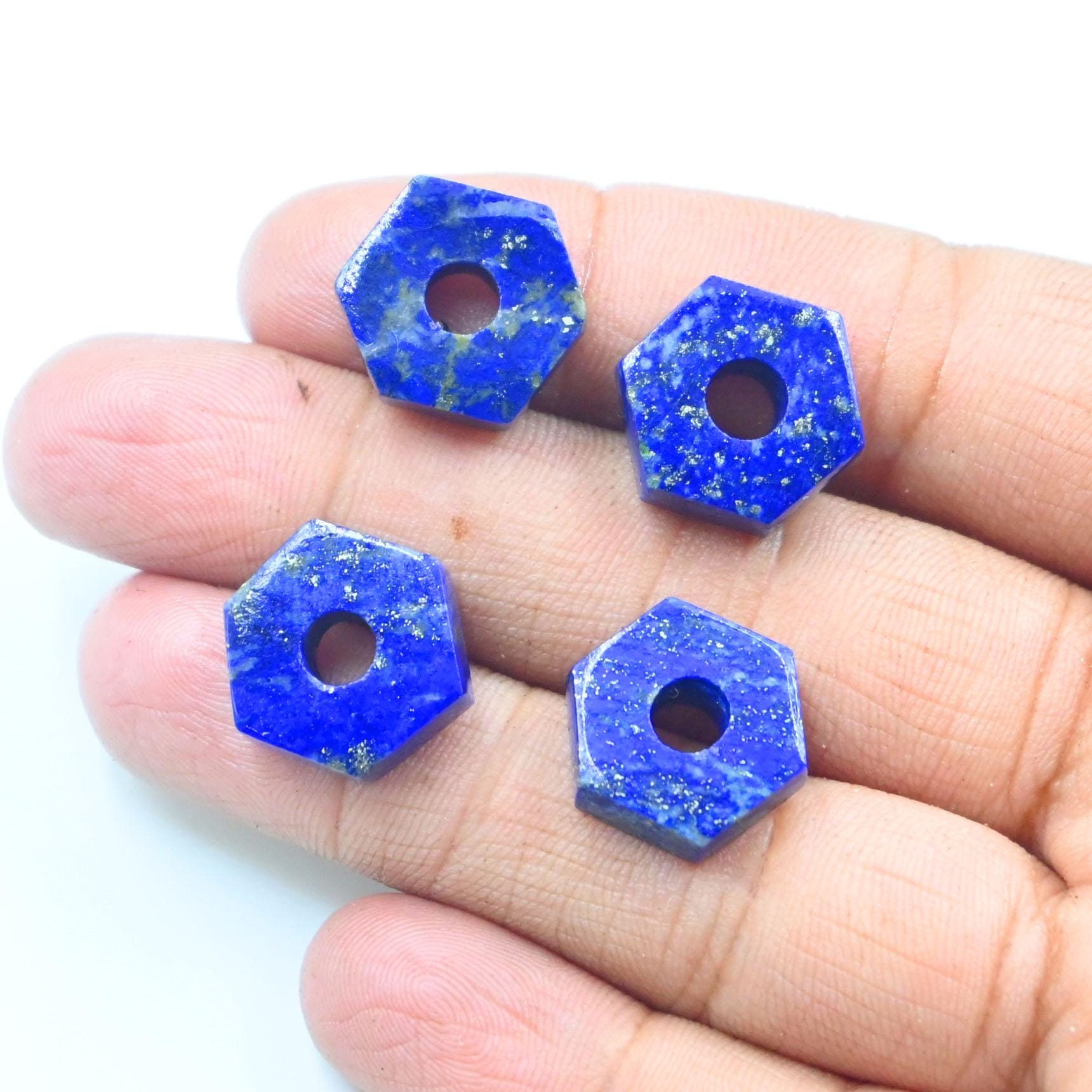 AAA Lapis Lazuli Hexagon Gemstone Beads, 13mm - Etsy Canada