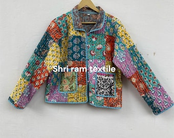 Hand Block Print Cotton Jacket: Reversible Indian Quilted Coat - Etsy
