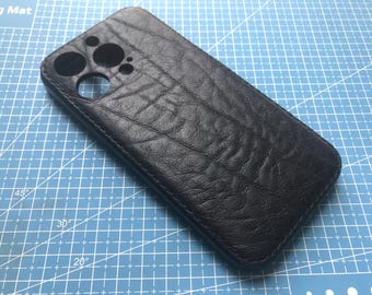 Handmade American Bison Leather iPhone Case: Engraved Option, iPhone 17 Pro Max/ iPhone 16 Pro Max/15 Pro Max/14 Pro Max/13 Pro Max