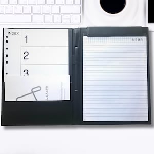 Custom Leather Portfolio, Vegan Leather Clipboard with Personalised Engravings, Fits for A4/ Legal paper, Business Document Holder