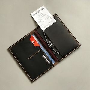Porta pasaporte de cuero Crazy Horse personalizado y hecho a mano, billetera de viaje de cuero de alta calidad/tarjetero, regalo (marrón oscuro)