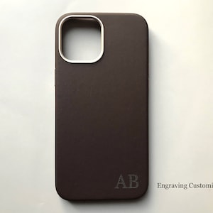 Custodia personalizzata in vera pelle per iPhone con MagSafe per iPhone 14/iPhone 13/iPhone 12, regalo