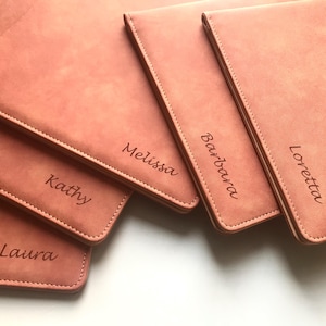 Custom Leather Portfolio, Vegan Leather Clipboard with Personalised Engravings, Fits for A4/ Legal paper, Document Holder, Gift for Him/ Her