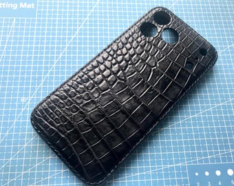 Funda de piel de cocodrilo para iPhone: Funda de piel auténtica hecha a mano para iPhone 17 Pro Max/iPhone 16 Pro Max/iPhone 15 Pro Max/iPhone 14 Pro Max/iPhone 13 Pro Max