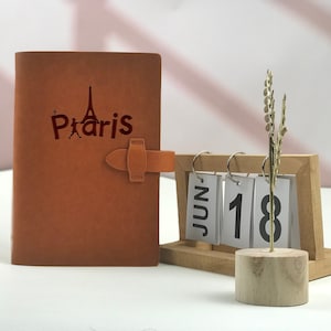Pasta de couro genuíno personalizada com 6 argolas com prendedor, caderno com gravuras personalizadas, tamanho A5/B5, caderno de escritório, presente de volta às aulas