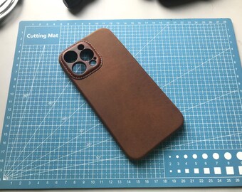Handmade Vintage Crazy Horse Leather iPhone Case for iPhone 18/ iPhone 17/ iPhone 16/ iPhone 15/ 14, Custom Engraving Leather iPhone Case