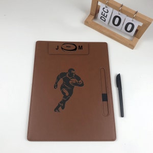 Leather Clipboard with Magnetic Buckle, Vegan Leather Pad Holder with Custom Engravings, Fits for A4/ Legal paper, Gift for Coach