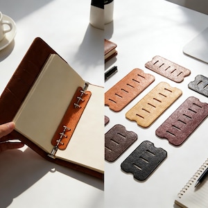 Genuine Leather Binder Ring Cushion Pad | Wrapper for 4-Ring 3-Ring 6-Ring Planner | Replaceable Journal Ring Protector | Protective Insert