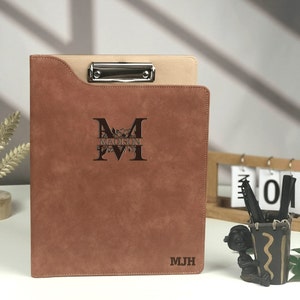 Portafoglio in pelle personalizzato, portadocumenti in pelle vegana con incisioni personalizzate, adatto per carta A4/legale, portadocumenti, regalo per lui/lei