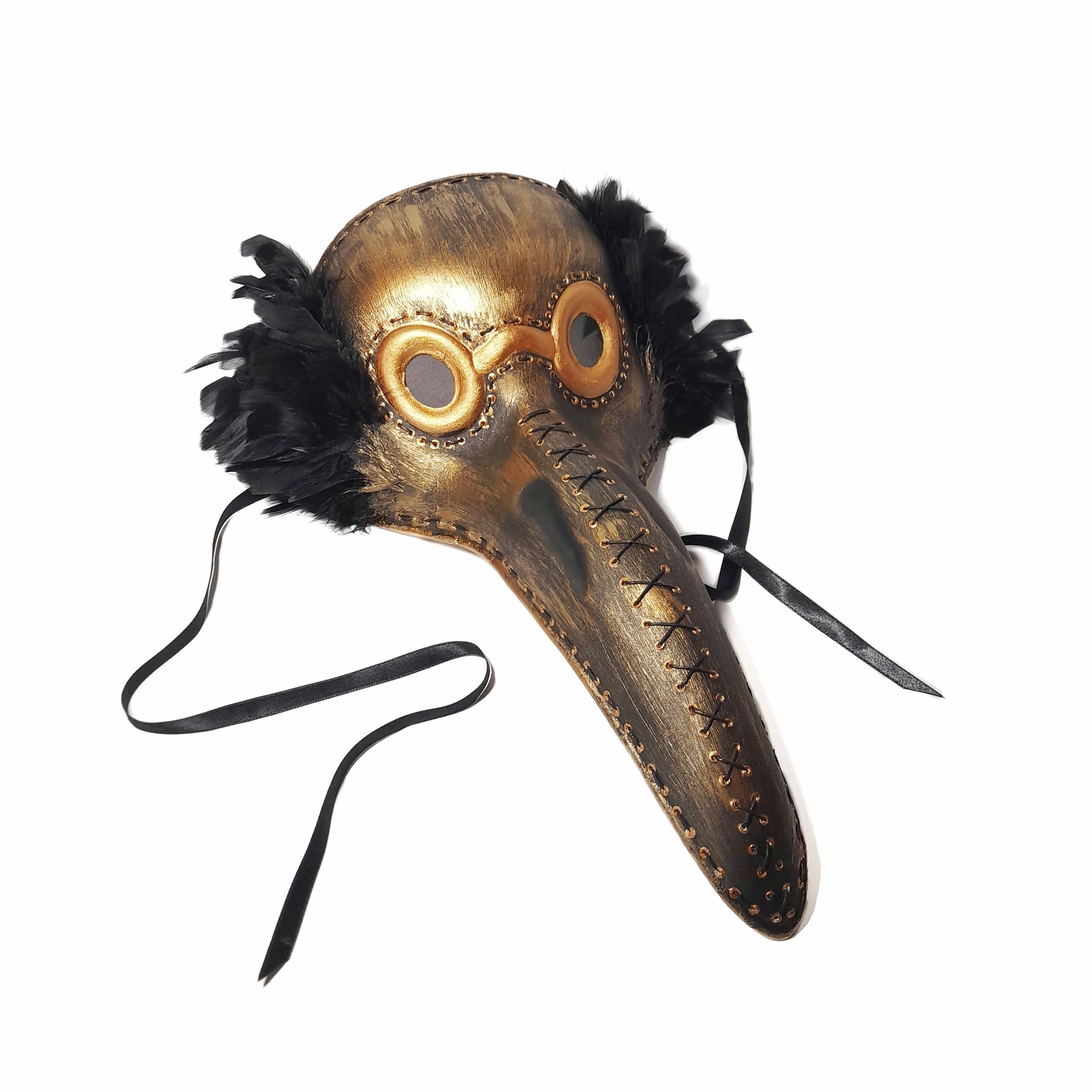 Plague Doctor Mask Paper Mache Mask Costume Raven Crow Etsy