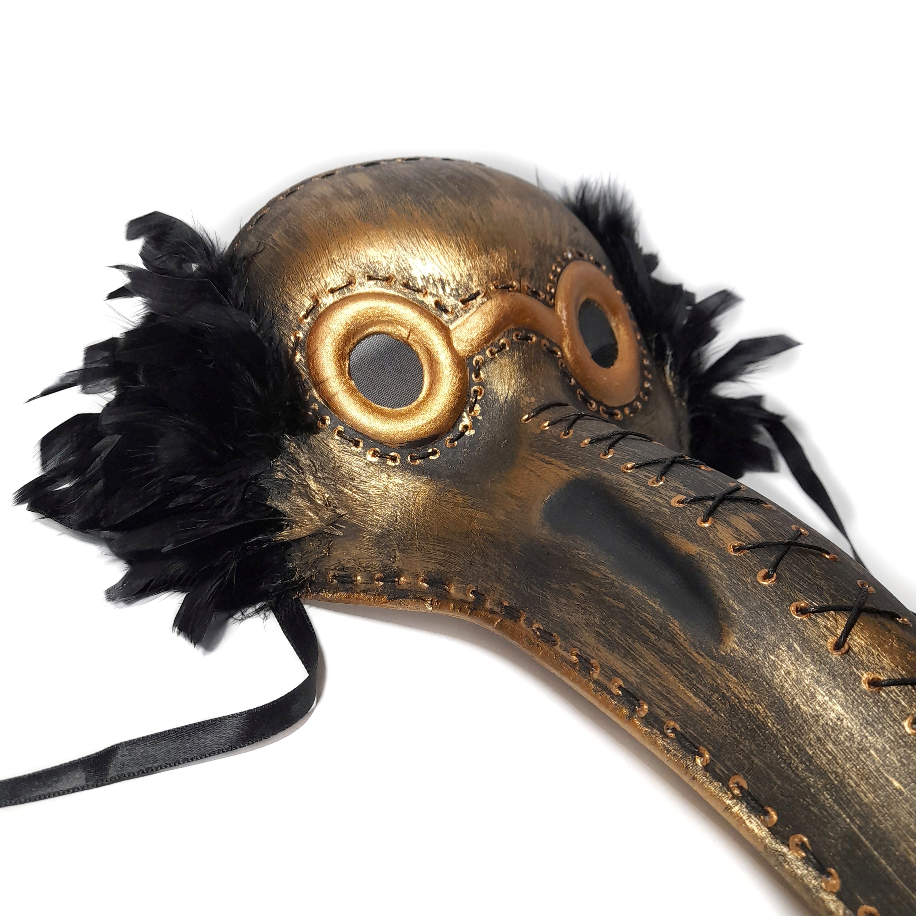 Plague Doctor Mask Paper Mache Mask Costume Raven Crow Etsy