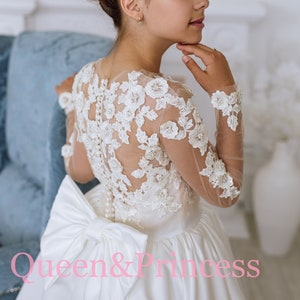 Long sleeve lace communion dress outlet