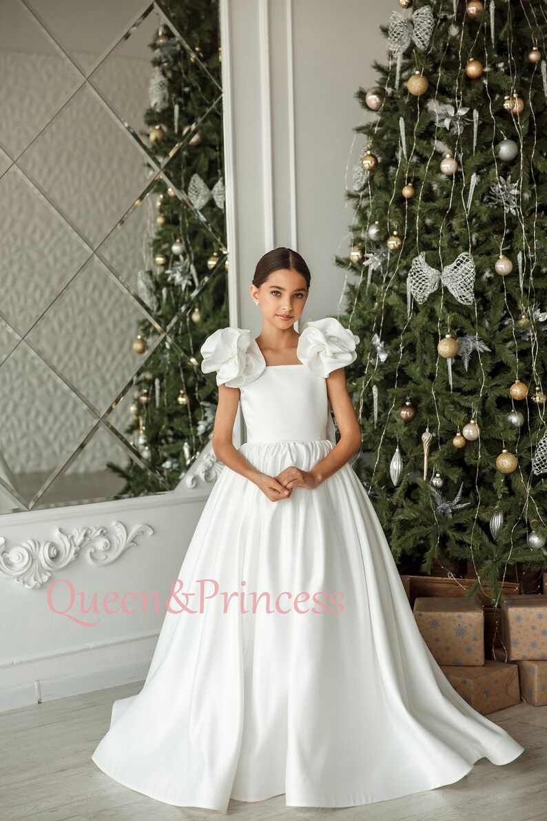 Ivory Flower Girl Dress First Communion Dress Party Girl - Etsy