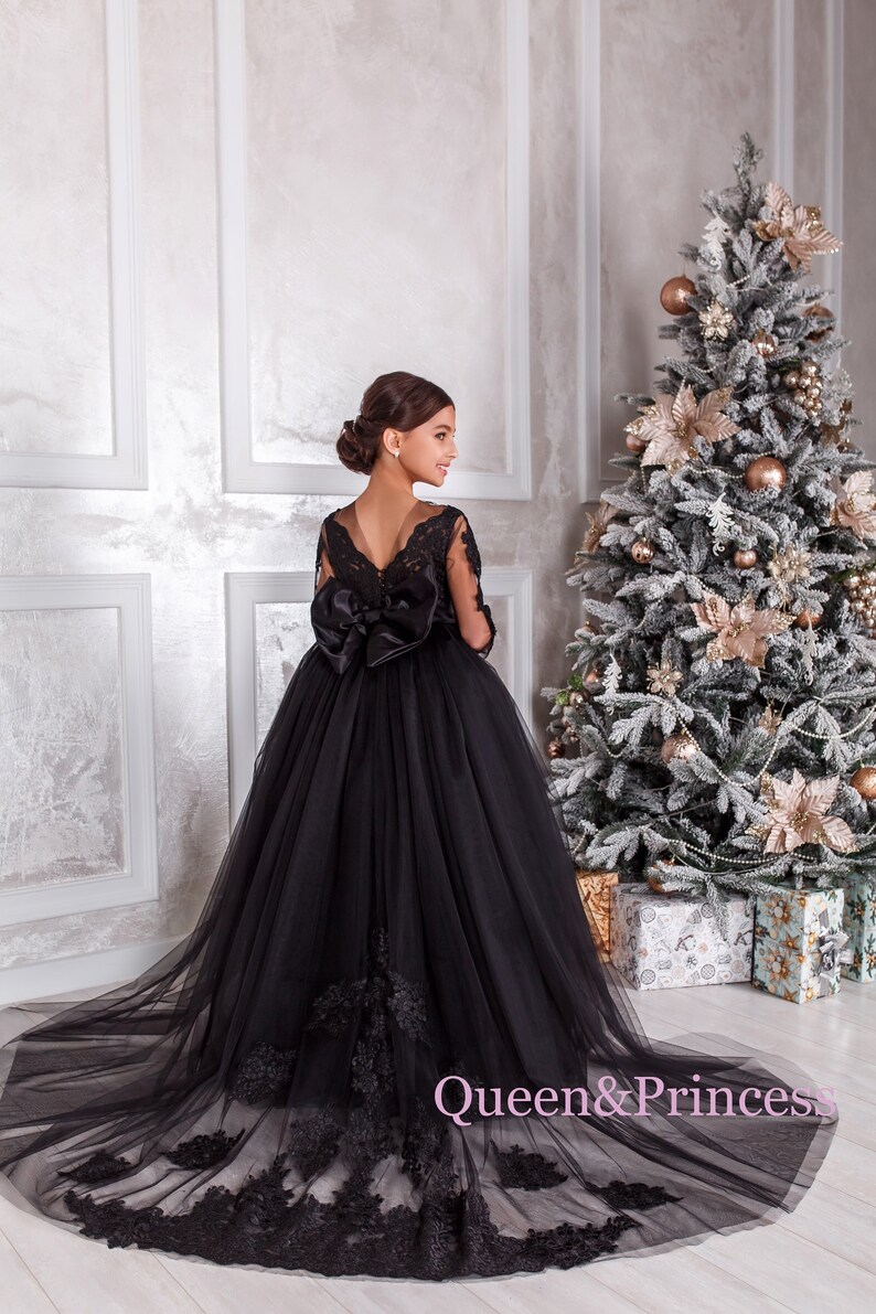 Flower Girl Dress Long Sleeve Lace Girl Dress Flower Girl Etsy